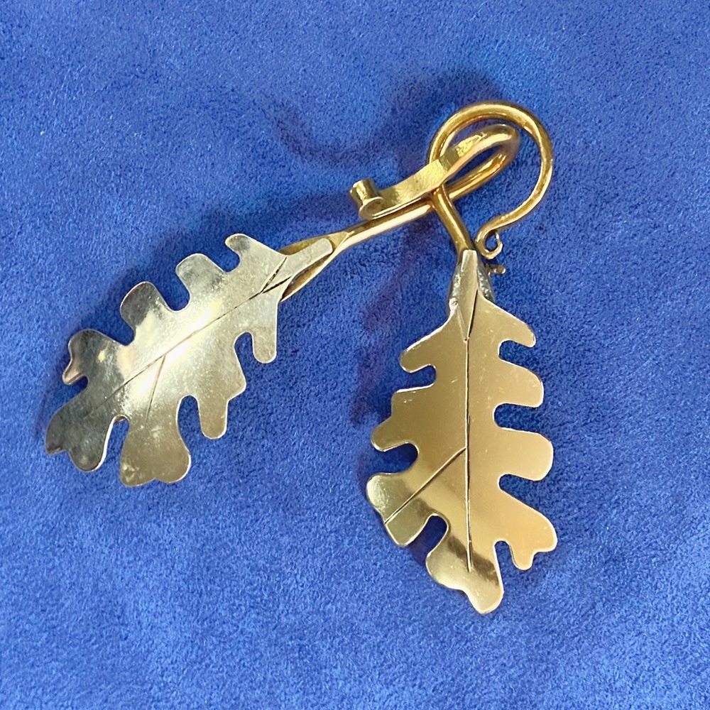 Handmade Leaf Cloak Clasp Set Elven Fantasy Nature